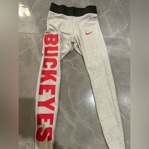 Grey Ohio state university buckeye Nike leggings, never worn